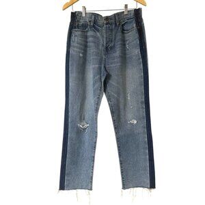 New Pistola Charlie High Rise Straight Leg Distressed Ankle Jeans Size 29